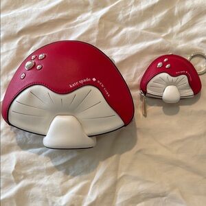 Kate Spade Red and White Mushroom Bag Set